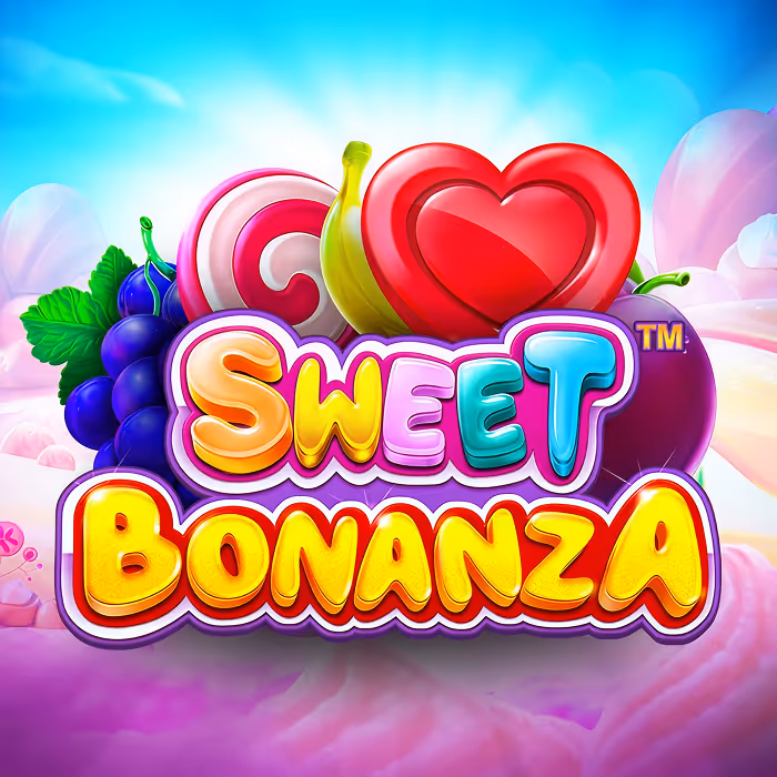 Sweet Bonanza cascading reels slot with candy and fruit symbols